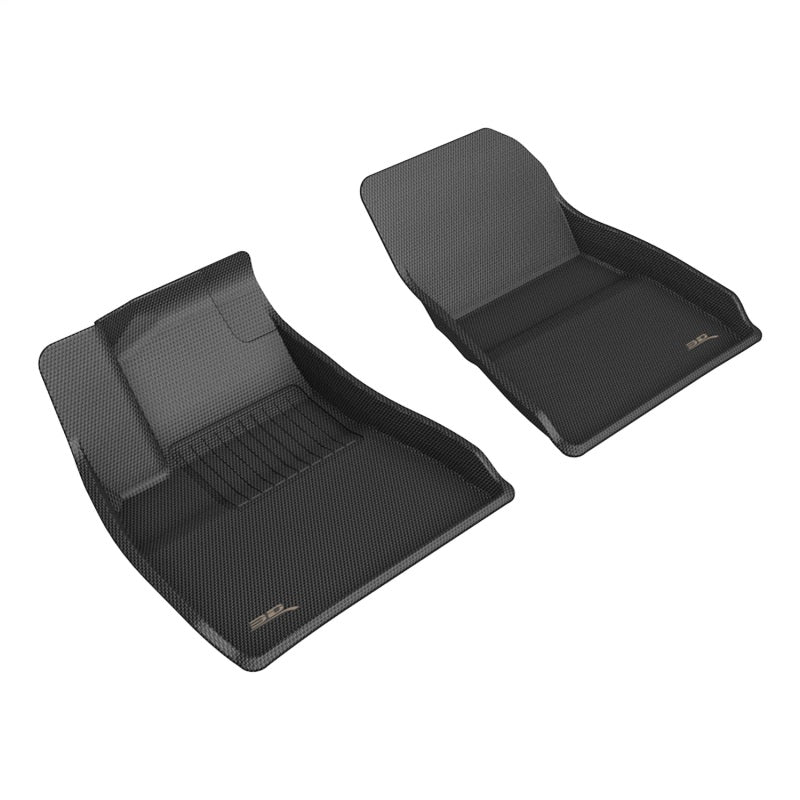 3D Maxpider 2024+ Tesla Model 3 Kagu 1st Row Floormat - Black-tuningsupply.com