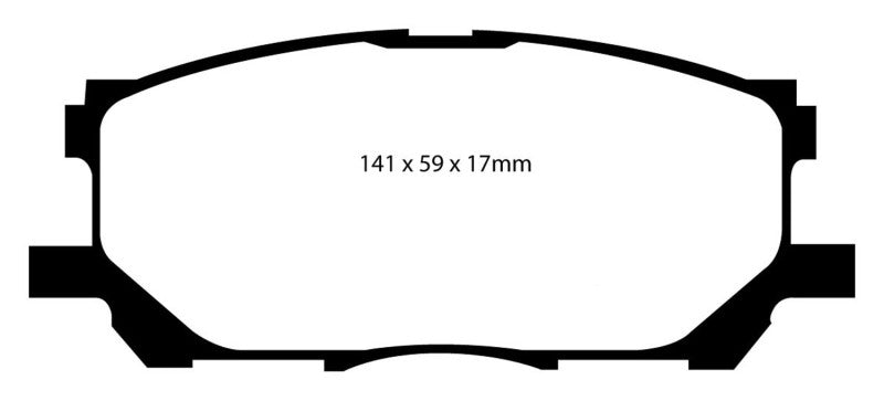 EBC 04-07 Lexus RX330 3.3 Yellowstuff Front Brake Pads-tuningsupply.com