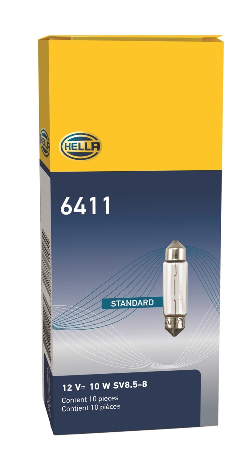 

Hella 6411 - HELLA6411 - Hella Universal Clear 12V 10W 10x41mm T3.25 Bulb - Shipped in Europe - Tuningsupply.com

