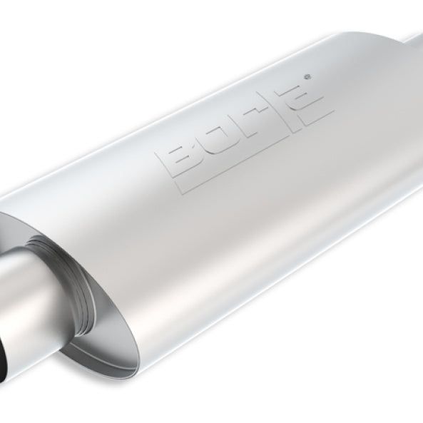 Borla XR-1 Racing Sportsman 4in Inlet/Outlet Center/Center Oval Muffler-4.5in Diameter x 12in Length-tuningsupply.com