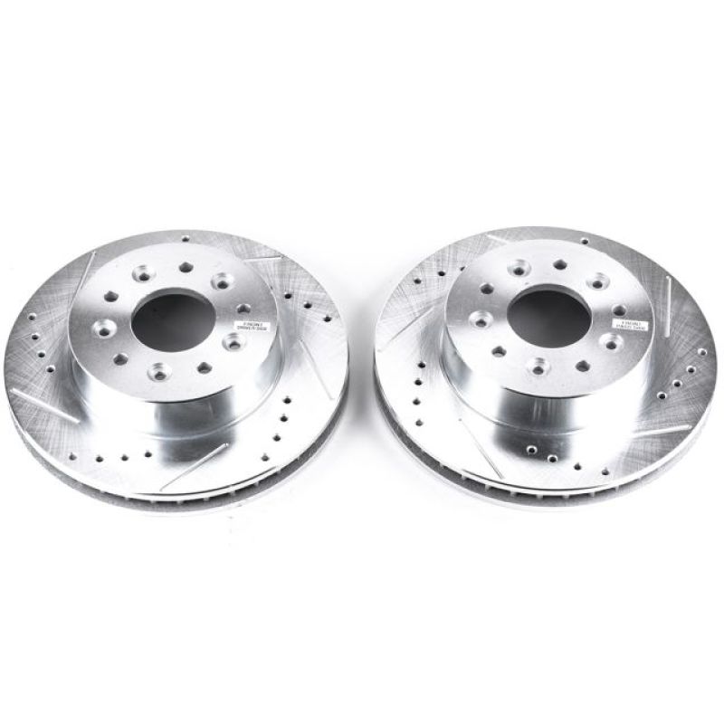 Power Stop 63-82 Chevrolet Corvette Front Evolution Drilled & Slotted Rotors - Pair-tuningsupply.com