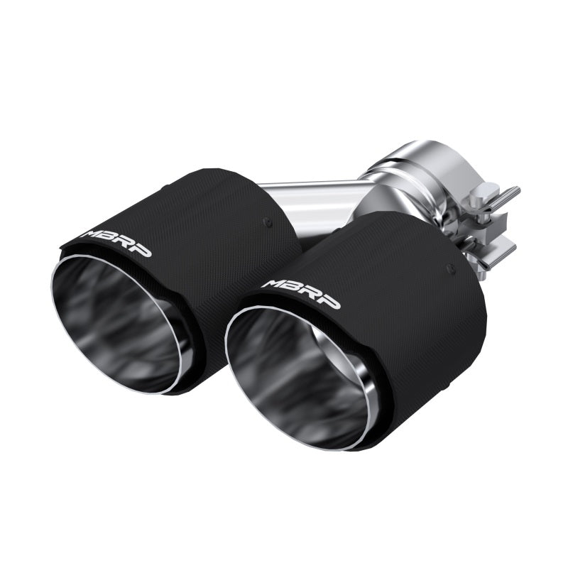 MBRP Universal Carbon Fiber Dual Tip 4in OD/2.5in Inlet-tuningsupply.com