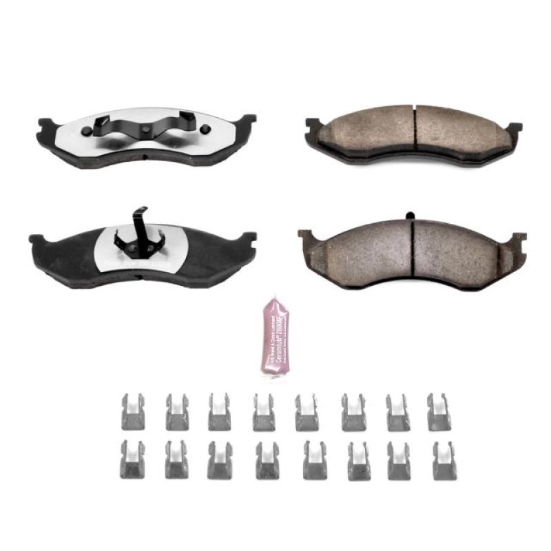 Power Stop 90-01 Jeep Cherokee Front Z36 Truck & Tow Brake Pads w/Hardware-tuningsupply.com