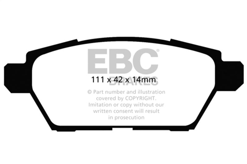 

EBC DP41766R - EBCDP41766R - EBC 06-09 Ford Fusion 2.3 Yellowstuff Rear Brake Pads - Shipped in Europe - Tuningsupply.com

