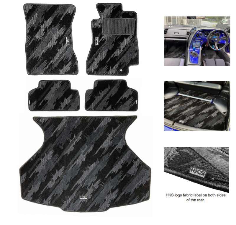 HKS FLOOR MATS JZA80 FULL SET OCT RHD-tuningsupply.com