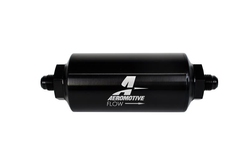 

Aeromotive 12348 - AER12348 - Aeromotive In-Line Filter - (AN-6 Male) 40 Micron Stainless Mesh Element Bright Dip Black Finish - Shipped in Europe - Tuningsupply.com
