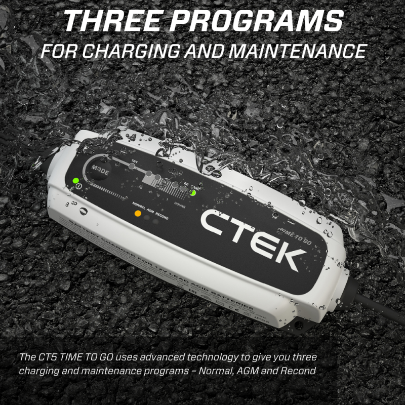 CTEK Battery Charger - CT5 Time To Go - 4.3A-tuningsupply.com