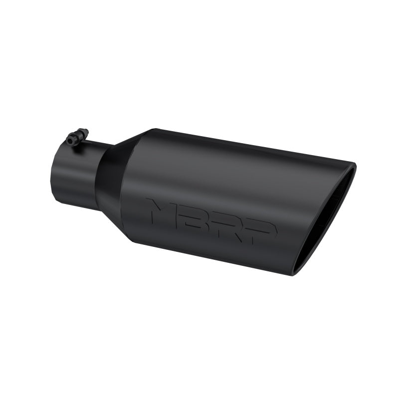 MBRP Universal Exhaust Tip 7in O.D. Rolled End 4in Inlet 18in Length - Black-tuningsupply.com