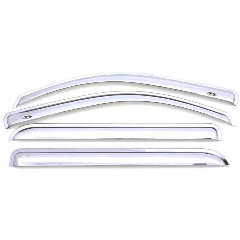 AVS 16-18 Nissan Titan XD Crew Cab Ventvisor Front & Rear Window Deflectors 4pc - Chrome-tuningsupply.com