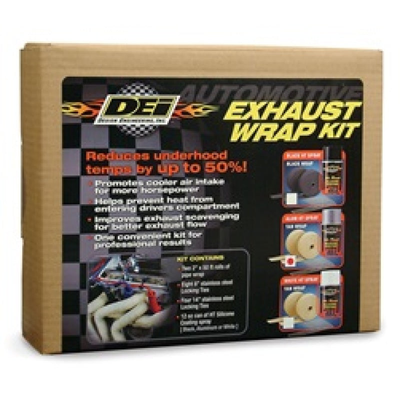 

DEI  - DEI10112 - DEI Exhaust Wrap Kit - Tan Wrap & Aluminum HT Silicone Coating (Aerosol) - Shipped in Europe - Tuningsupply.com
