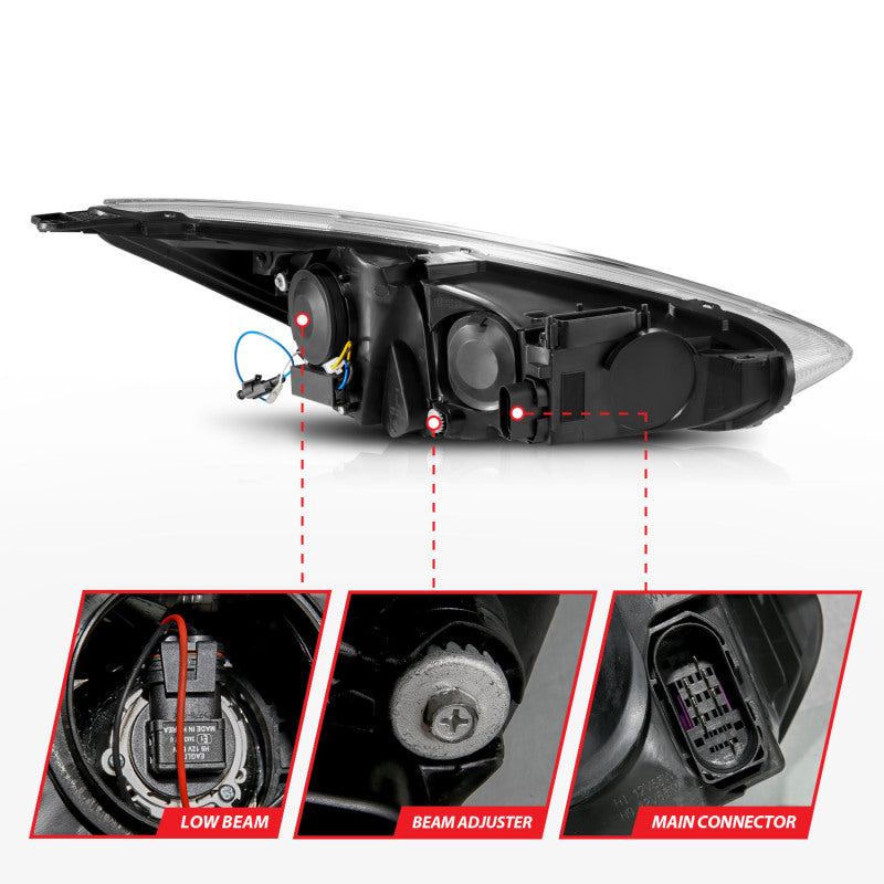 

ANZO 121564 - ANZ121564 - ANZO 15-18 Ford Focus Projector Headlights - w/ Light Bar Switchback Black Housing - Shipped in Europe - Tuningsupply.com
