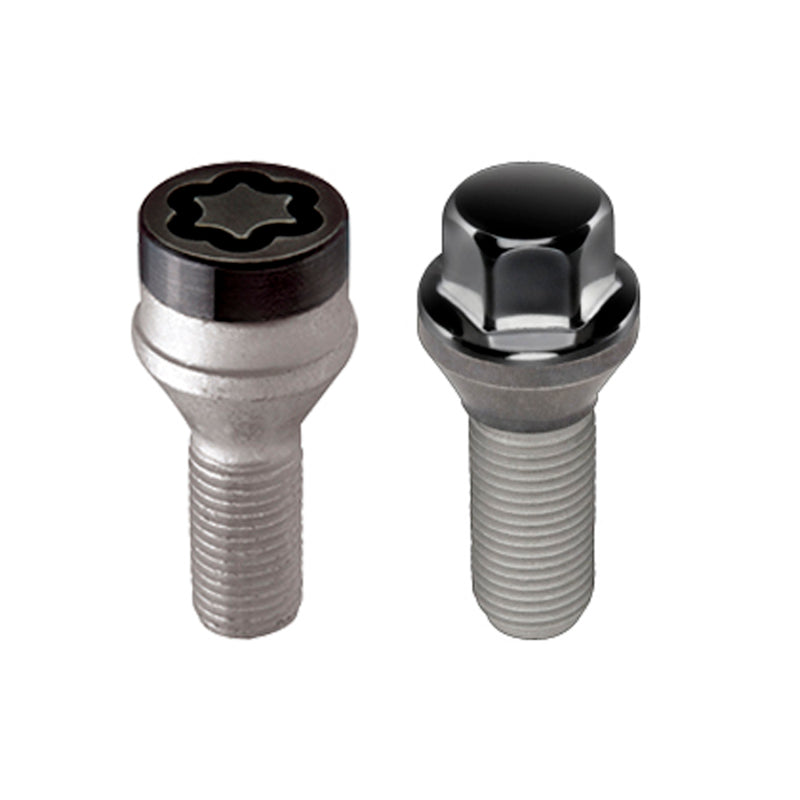 McGard 5 Lug Hex Install Kit w/Locks (Cone Seat Bolt) M14X1.5 / 17mm Hex / 28.0mm Shank L. - Black-tuningsupply.com