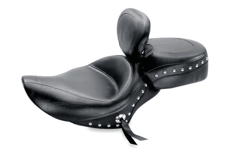 

Mustang Motorcycle 79439 - MMP79439 - Mustang 04-21 Harley Sportster 3.3 Wide Stud Touring Solo Seat w/Driver Backrest - Black - Shipped in Europe - Tuningsupply.com
