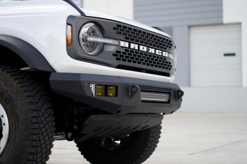 

DV8 Offroad FBBR-06 - DVEFBBR-06 - DV8 Offroad 2021+ Ford Bronco Front Bumper V2 - OE Plus Series (Works w/o ACC Relocation) - Shipped in Europe - Tuningsupply.com
