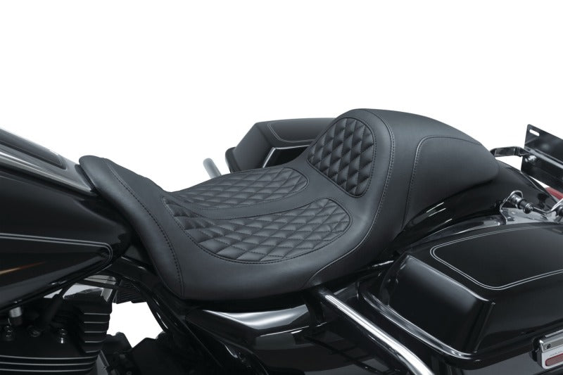 Mustang 08-21 Harley Electra Glide,Rd Glide,Rd King ,Str Glide Hightail Fastback 1PC Seat - Black-tuningsupply.com