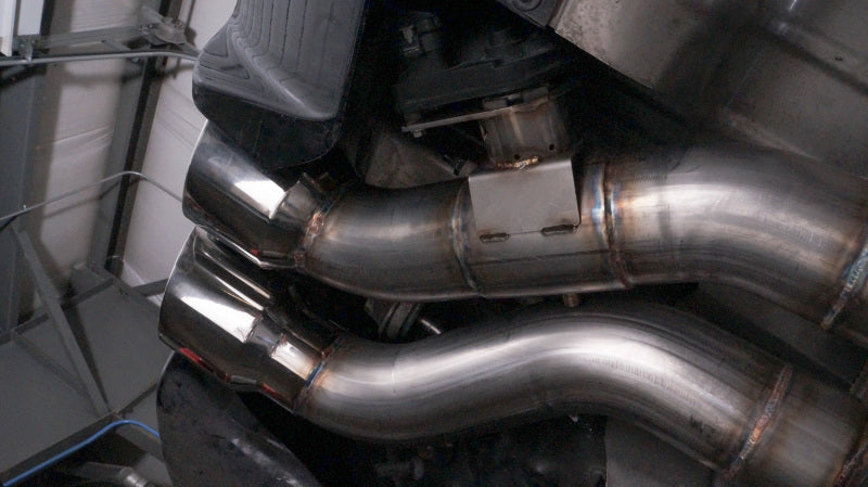 

Stainless Works CTSV16CB - SSWCTSV16CB - Stainless Works 2016-18 Cadillac CTS-V Sedan Catback System Resonated X-Pipe Dual-Mode Mufflers - Shipped in Europe - Tuningsupply.com
