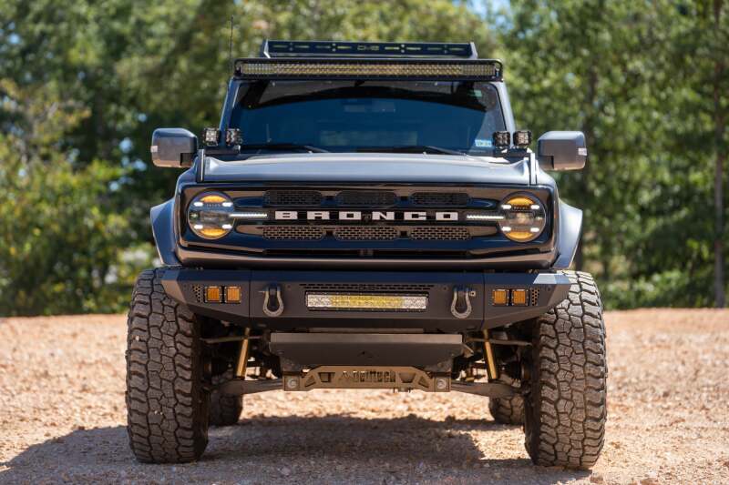 

DV8 Offroad FBBR-06 - DVEFBBR-06 - DV8 Offroad 2021+ Ford Bronco Front Bumper V2 - OE Plus Series (Works w/o ACC Relocation) - Shipped in Europe - Tuningsupply.com
