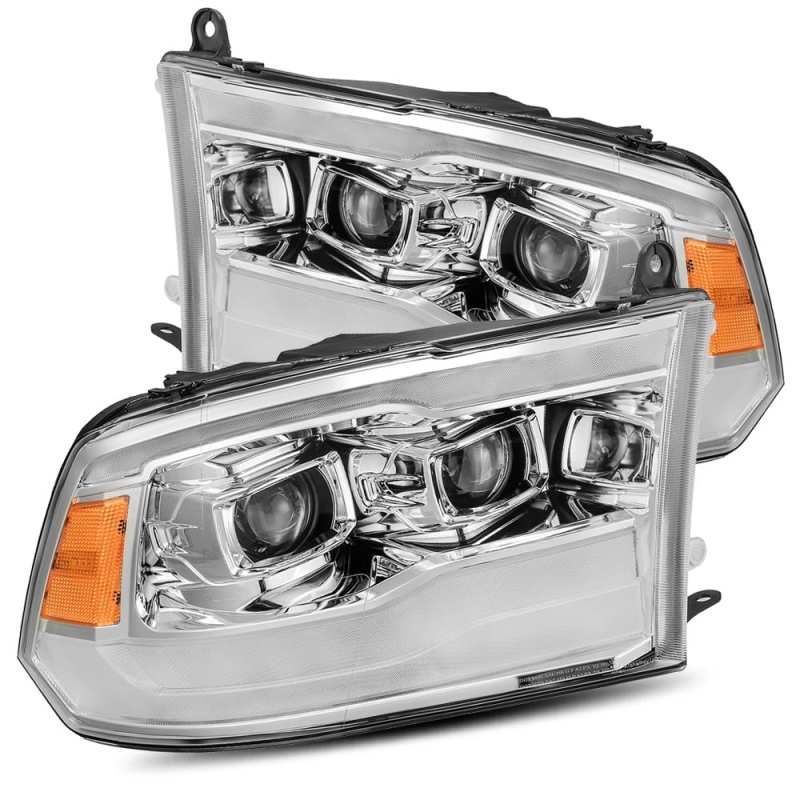 AlphaRex 09-18 Dodge Ram 1500HD PRO-Series Projector Headlights Plank Style Chrome w/Seq Signal/DRL-tuningsupply.com