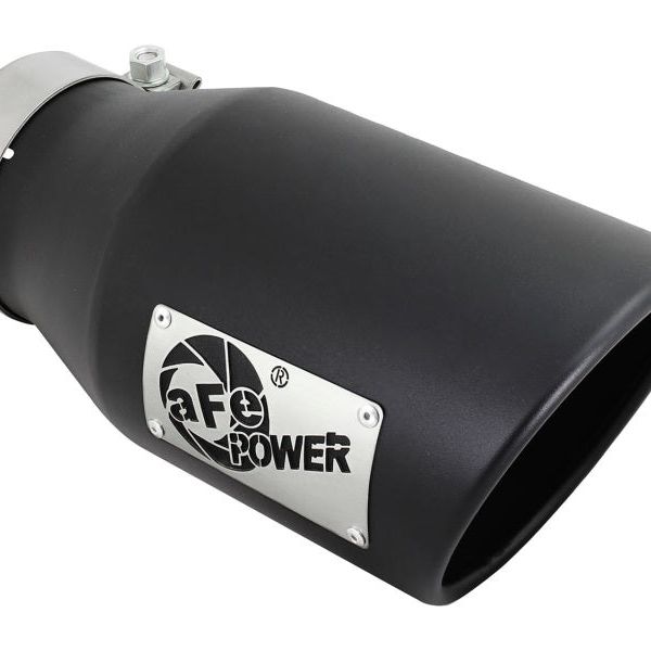 aFe Diesel Exhaust Tip Bolt On Black 4in Inlex x 6in Outlet x 12in-tuningsupply.com