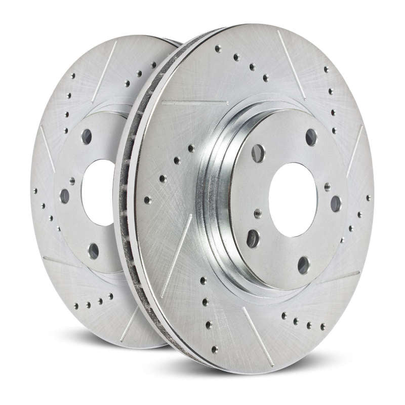 Power Stop 63-82 Chevrolet Corvette Front Evolution Drilled & Slotted Rotors - Pair-tuningsupply.com