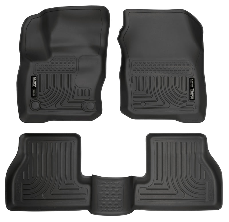 Husky Liners Weatherbeater 2016 Ford Focus RS Front & 2nd Seat Floor Liners - Black-tuningsupply.com