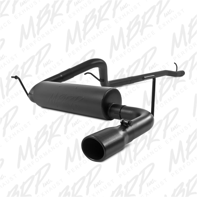 MBRP 12 Jeep Wrangler/ Rubicon 3.6L Cat Back Single Rear Exit Black Exhaust-tuningsupply.com