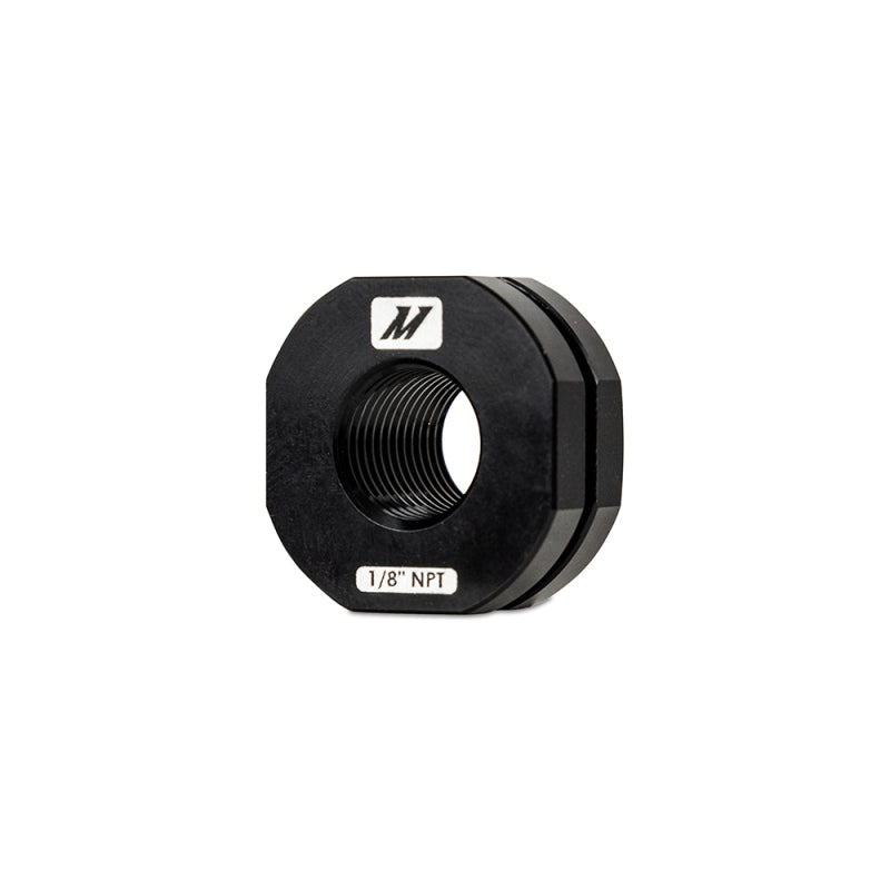 Mishimoto 1/8in NPT CNC-Machined Nozzle Mount Adapter - Black-tuningsupply.com