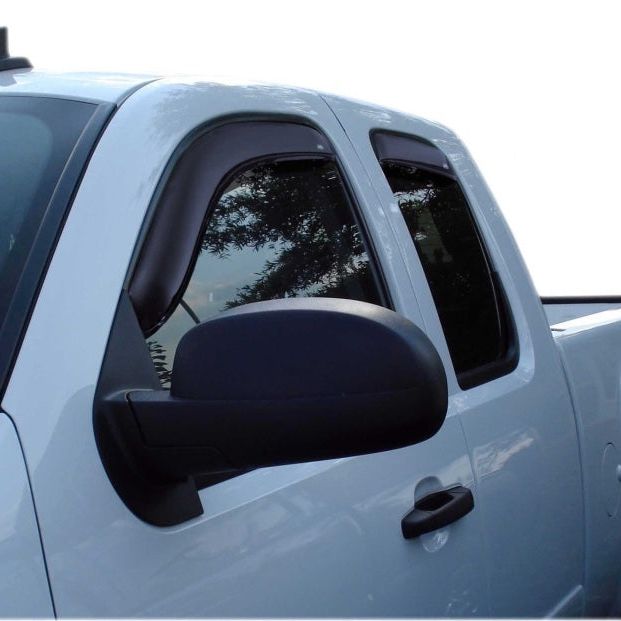 AVS 07-13 Chevy Silverado 1500 Ext. Cab Ventvisor Front & Rear Window Deflectors 4pc - Smoke-tuningsupply.com