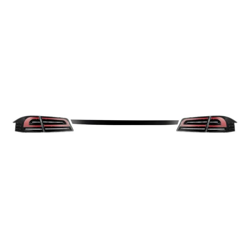 AlphaRex 12-21 Tesla Model S LUXX-Series LED Tail Lights - Black/Red-tuningsupply.com