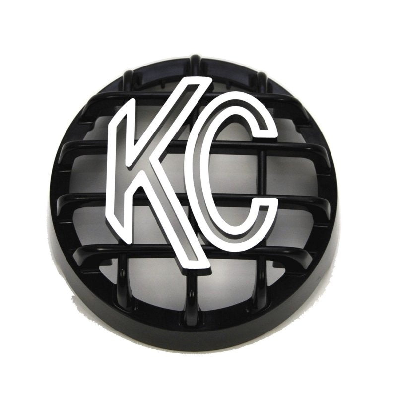 

KC HiLiTES 7219 - KCL7219 - KC HiLiTES 4in. Round ABS Stone Guard for Rally 400 (Single) - Black w/White KC Logo - Shipped in Europe - Tuningsupply.com
