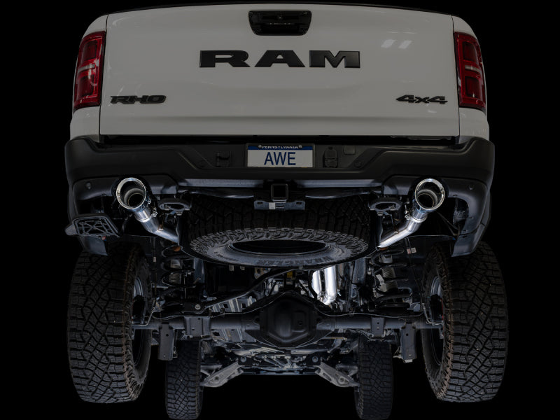 

AWE Tuning 3015-32630 - AWE3015-32630 - AWE Tuning 2025+ RAM 1500 RHO 3.0 I6 TT 0FG Dual Rear Exit Cat-Back Exhaust - Chrome Silver Tips - Shipped in Europe - Tuningsupply.com
