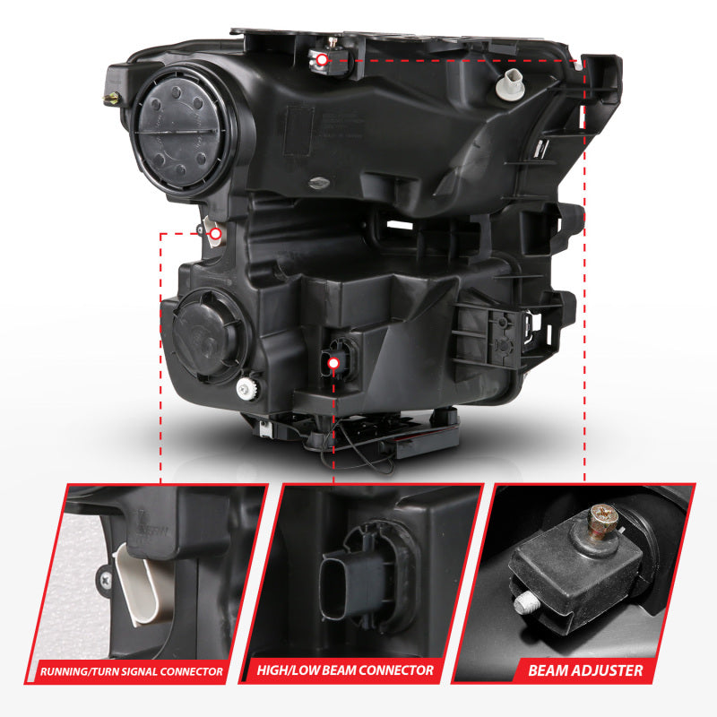

ANZO 111630A - ANZ111630A - ANZO 15-17 Ford F-150 (Factory Halogen Model ONLY) Full LED Proj Headlights  Init/SeqSig Black- Pair - Shipped in Europe - Tuningsupply.com
