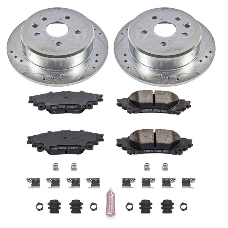 Power Stop 14-15 Lexus IS250 Rear Z23 Evolution Sport Brake Kit-tuningsupply.com