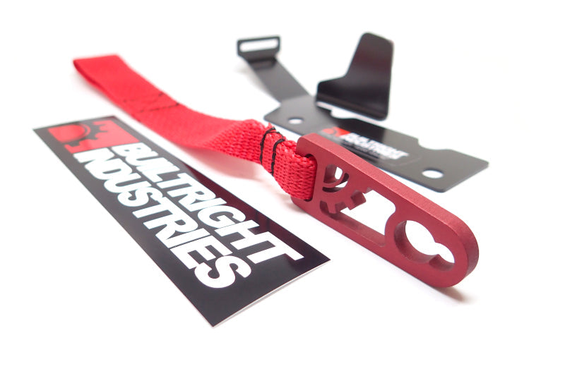 BuiltRight Industries 09-20 Ford F-150/Raptor (09-14 SuperCrew Only) Rear Seat Release - Red Strap-tuningsupply.com