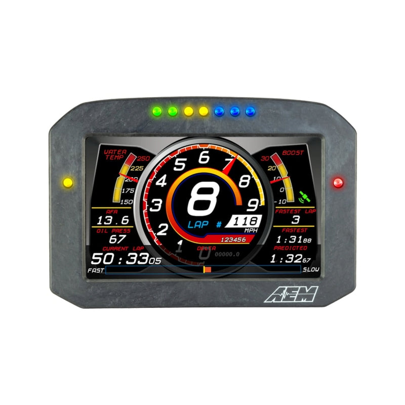 

AEM 30-5703F - AEM30-5703F - AEM CD-7LG Carbon Logging Flush Digital Dash Display w/ Internal 20Hz GPS & Antenna - Shipped in Europe - Tuningsupply.com
