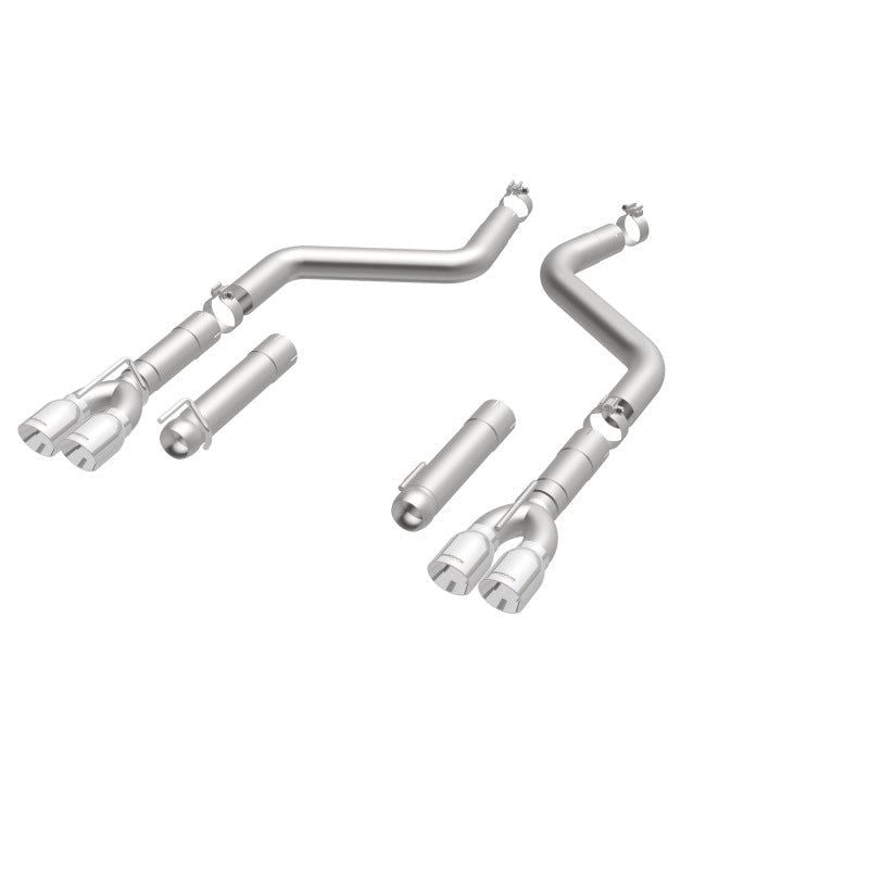 MagnaFlow Axle-Back, SS, 3in, Quad Split Rear 3.5 Tips 2015 Dodge Challenger incl SRT Hellcat-tuningsupply.com