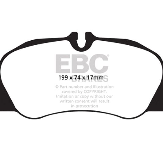 EBC 09-12 Porsche 911 (997) (Cast Iron Rotor only) 3.6 Carrera 2 Redstuff Front Brake Pads-tuningsupply.com