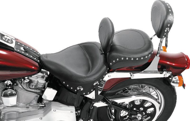 

Mustang Motorcycle 79120 - MMP79120 - Mustang 84-06 Harley Standard Rear Tire Wide Touring Solo Seat w/Driver Backrest Studs - Black - Shipped in Europe - Tuningsupply.com
