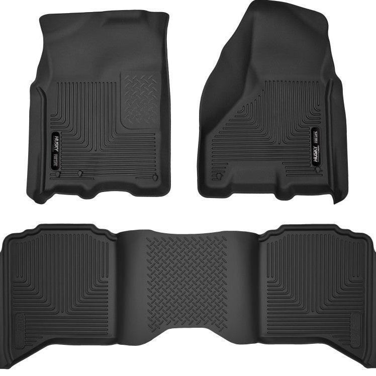 Husky Liners 2012 Dodge Ram 1500/2500 Crew Cab WeatherBeater Combo Black Floor Liners-tuningsupply.com