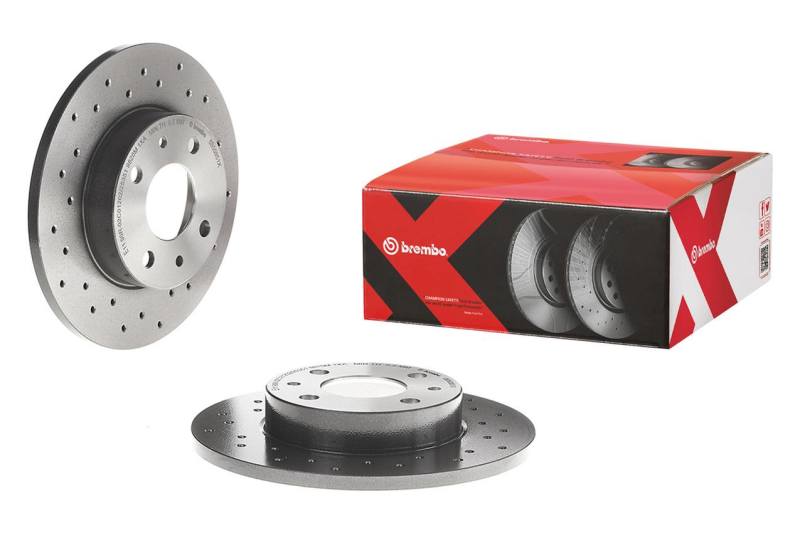 Brembo 2019 Audi A3 Quattro/19-20 Q3/15-20 S3 Front Premium Xtra Cross Drilled UV Coated Rotor-tuningsupply.com