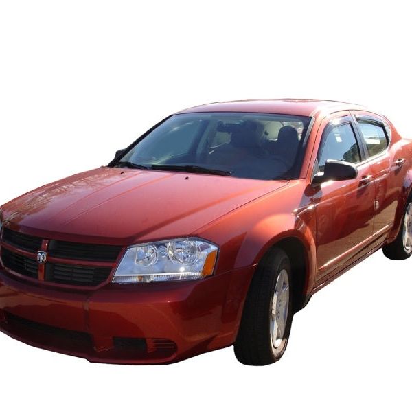 AVS 08-14 Dodge Avenger Ventvisor In-Channel Front & Rear Window Deflectors 4pc - Smoke-tuningsupply.com