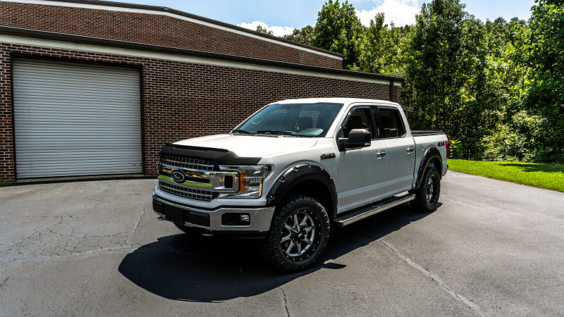 AVS 15-18 Ford F-150 Aeroskin II Textured Low Profile Hood Shield - Black-tuningsupply.com