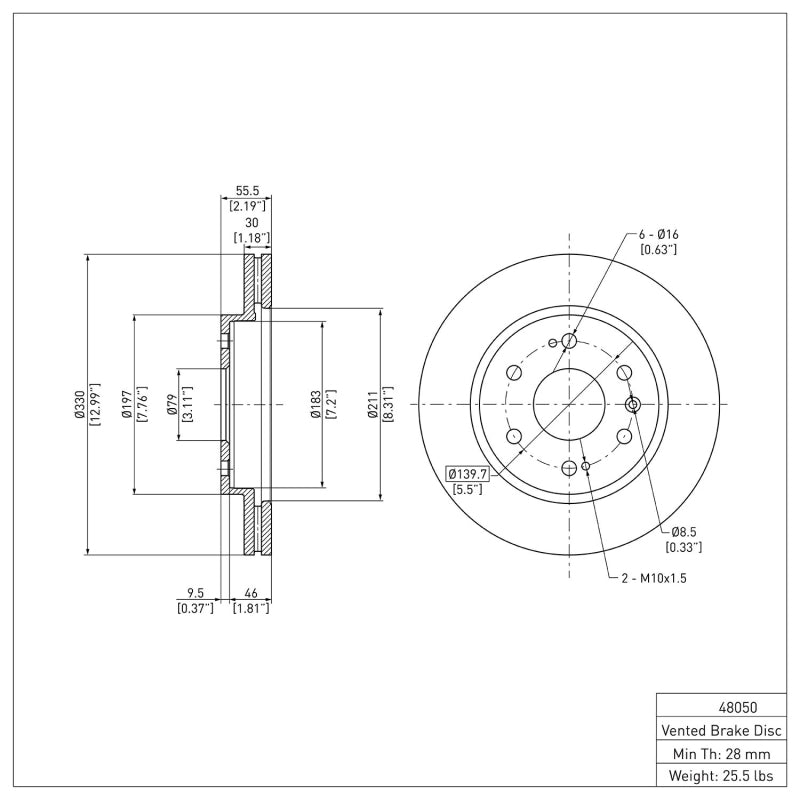 

DFC 600-48050 - DFC600-48050 - DFC 05-20 Cadillac Escalade EXT Front Brake Rotor - Shipped in Europe - Tuningsupply.com
