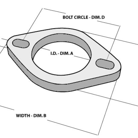 Vibrant 2-Bolt T304 SS Exhaust Flange (2.5in I.D.)-Flanges-Vibrant-VIB1472S-SMINKpower Performance Parts