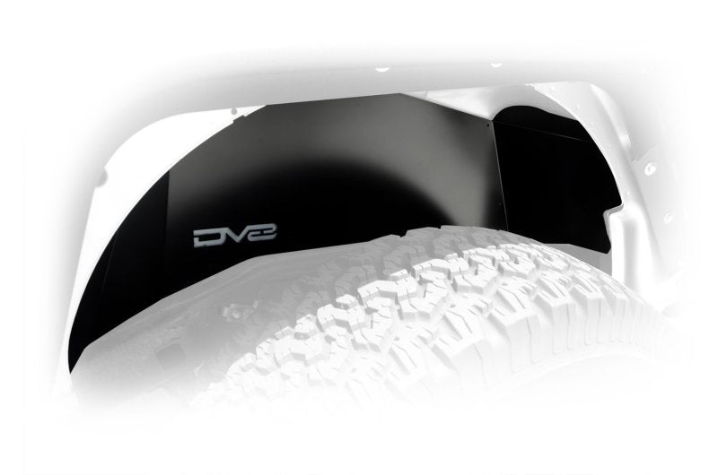 DV8 Offroad 07-18 Jeep Wrangler JK Rear Aluminum Inner Fender - Black-tuningsupply.com