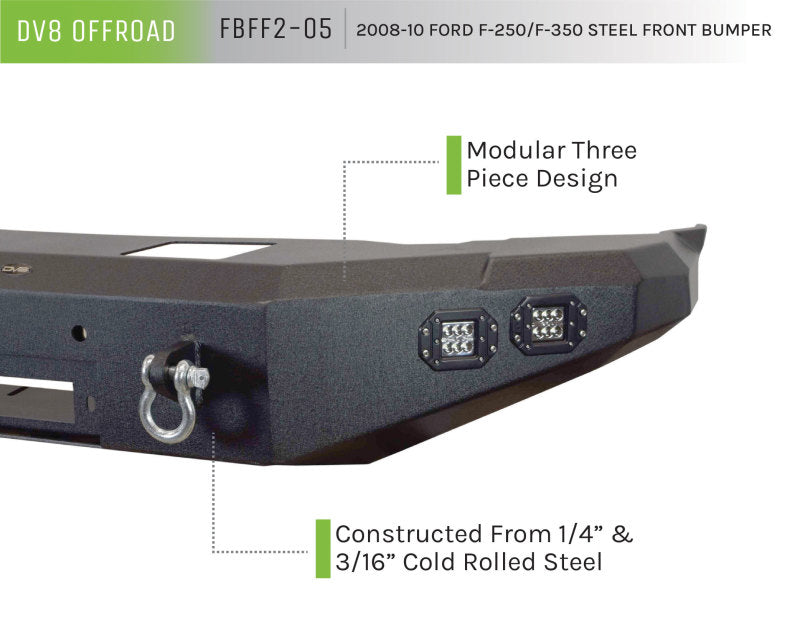 

DV8 Offroad  - DVEFBFF2-05 - DV8 Offroad 08-10 Ford F-250/F-350 Front Bumper - Shipped in Europe - Tuningsupply.com
