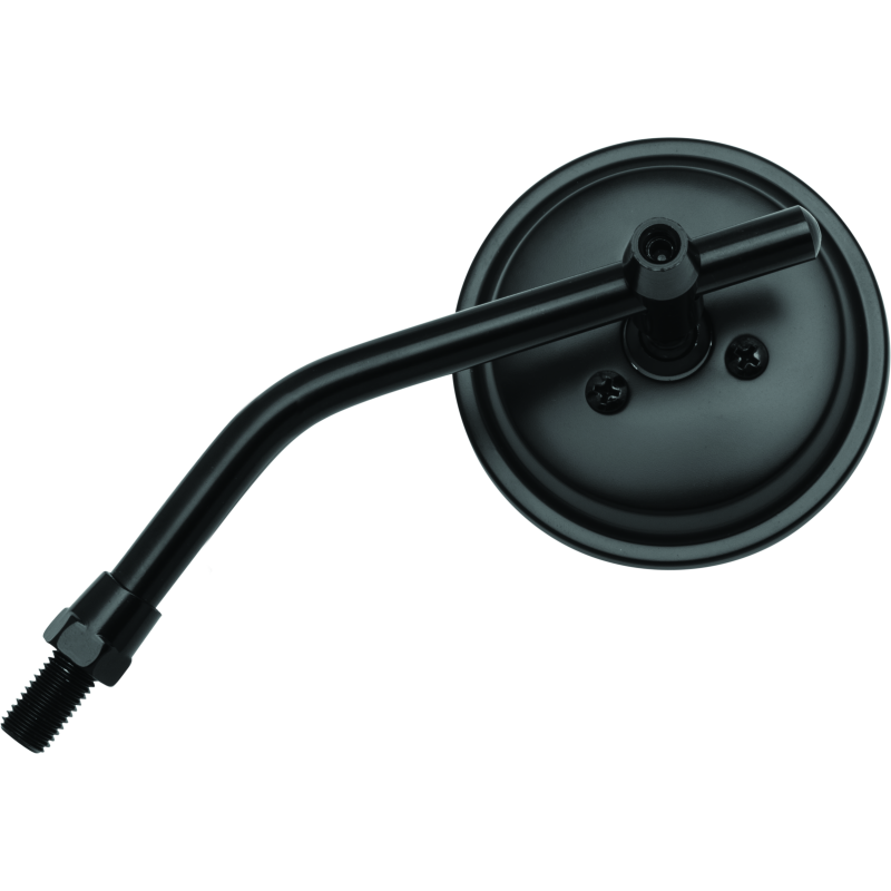 BikeMaster 3in Adjustable Round Mirror 10mm - Each - Black-tuningsupply.com