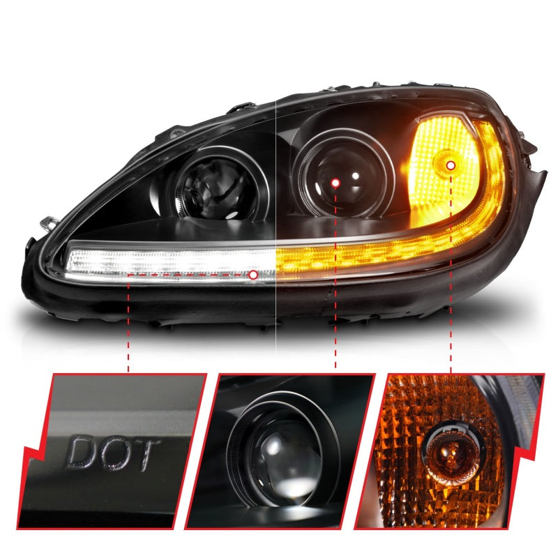 

ANZO 121571 - ANZ121571 - ANZO 05-13 Chevrolet Corvette Projector Headlights w/switchback & Sequential LED - Black Amber - Shipped in Europe - Tuningsupply.com
