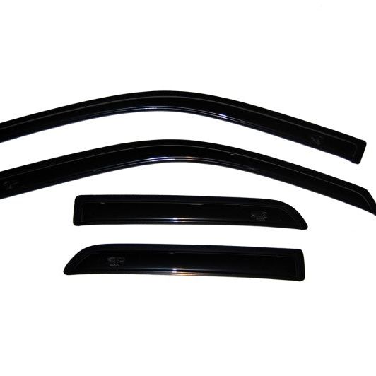 AVS 09-18 Dodge RAM 1500 Quad Cab Ventvisor Outside Mount Window Deflectors 4pc - Smoke-tuningsupply.com