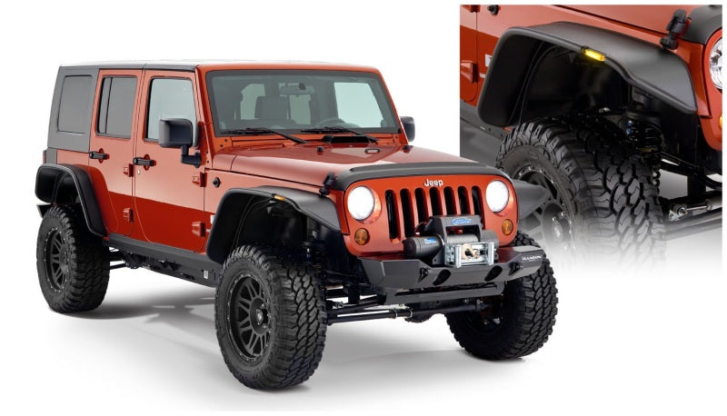 
  

Bushwacker  - BUS10918-07 - Bushwacker 07-18 Jeep Wrangler Unlimited Flat Style Flares 4pc 4-Door Sport Utility Only - Black - Shipped in Europe - Tuningsupply.com

